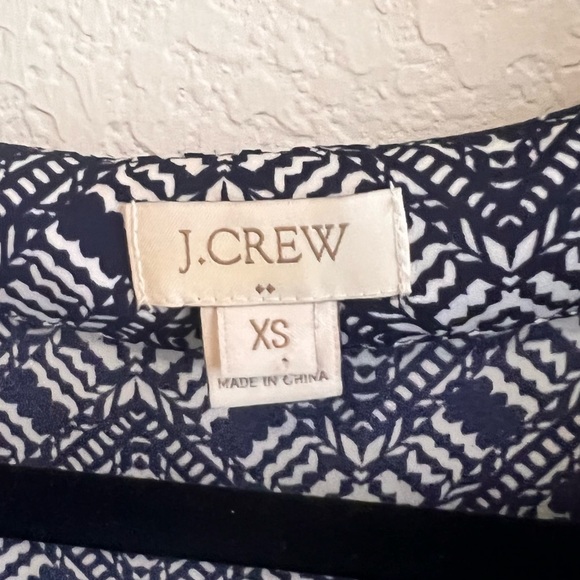 J crew navy blue and white top size XS - Picture 6 of 7